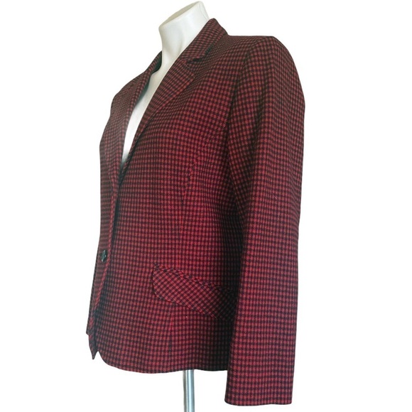 PENDLETON Buffalo Check Wool Single Breasted Blazer Size 12 - Picture 3 of 6